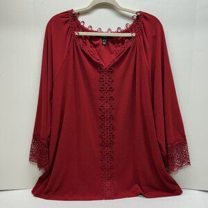 XL DENNIS BASSO BLOUSE GREAT FOR CHRISTMAS DINNER! $81 A310216